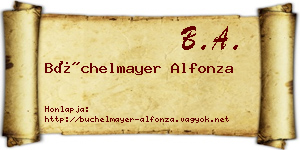 Büchelmayer Alfonza névjegykártya
